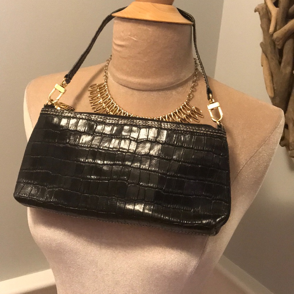 Maxx New York Croc-Embossed Leather Purse